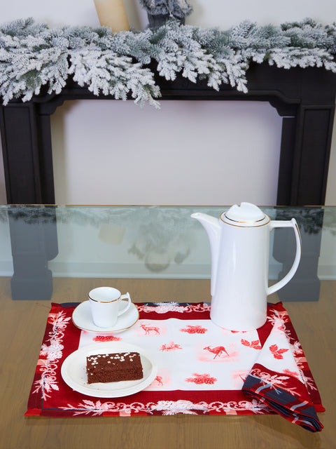 Set 2 pezzi tovaglietta colazione Reindeer